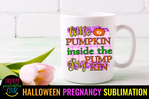 Lil' Pumpkin On the Way-Halloween Pregnancy Sublimation PNG Sublimation Happy Printables Club 