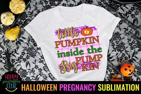 Lil' Pumpkin On the Way-Halloween Pregnancy Sublimation PNG Sublimation Happy Printables Club 