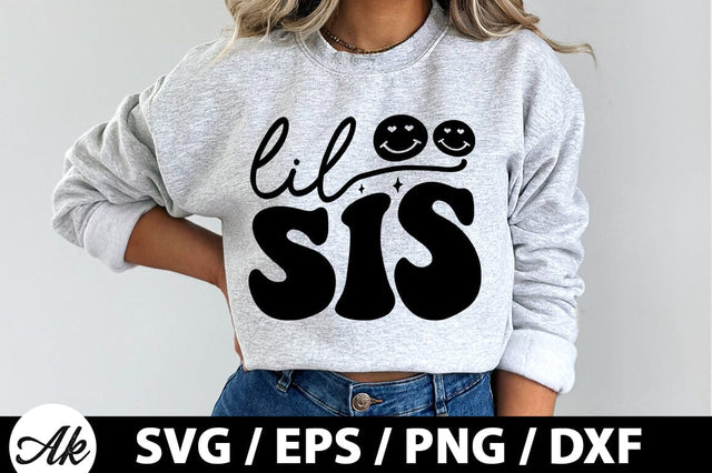 Lil sis Retro SVG SVG akazaddesign 
