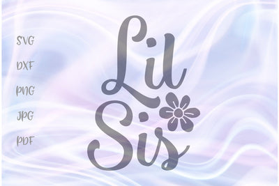 Lil Sis SVG, PNG, DXF, PDF, JPG SVG Digitals by Hanna 