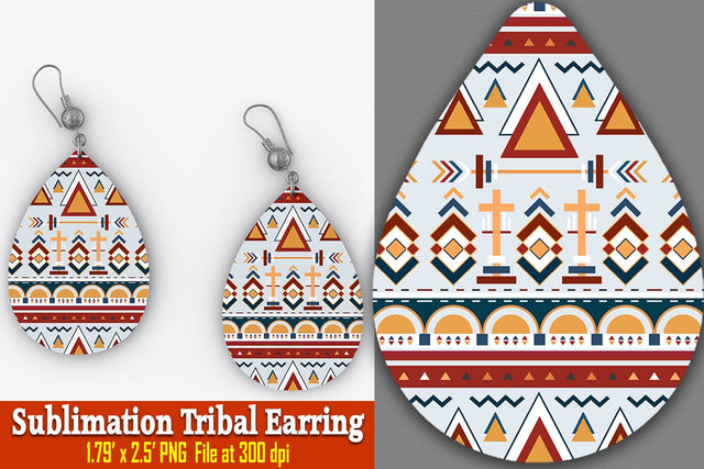 Lila Tribal Earring Sublimation Ethnic Touch 