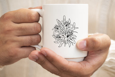 Lilium Flower bouquet svg-05 SVG SmmrDesign 