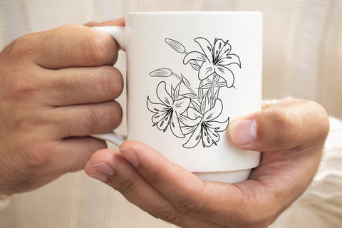 Lilium Flower bouquet svg-14 SVG SmmrDesign 