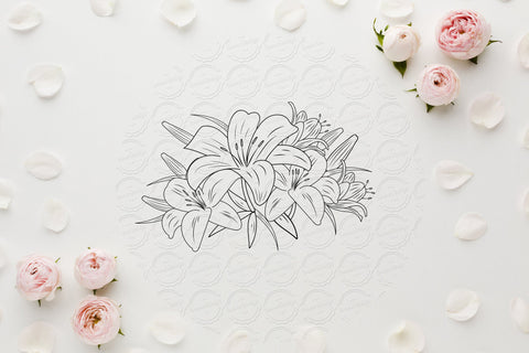 Lilium Flower bouquet svg-16 SVG SmmrDesign 