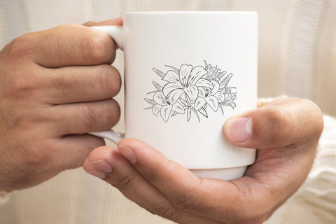 Lilium Flower bouquet svg-16 SVG SmmrDesign 