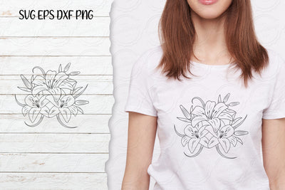 Lilium Flower bouquet svg-17 SVG SmmrDesign 