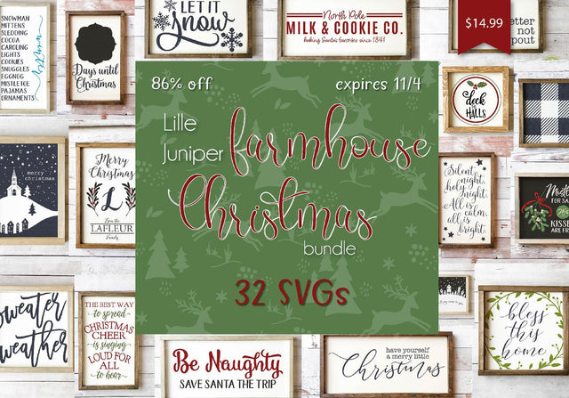 Lille Juniper Farmhouse Christmas Bundle So Fontsy Design Shop 