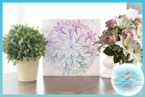 Lillies Lily Flower Floral Mandala Zentangle SVG SVG Harbor Grace Designs 