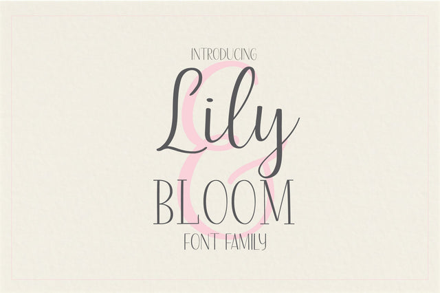 Lily & Bloom Font Sunday Nomad 