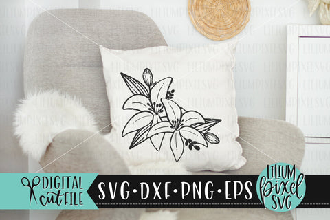 Lily Flower Arrangement - Floral SVG SVG Lilium Pixel SVG 