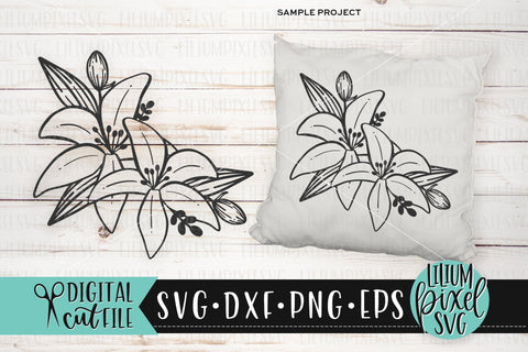 Lily Flower Arrangement - Floral SVG SVG Lilium Pixel SVG 