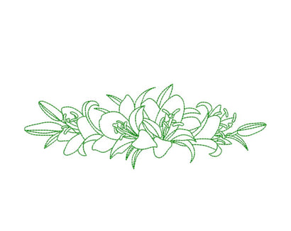 Lily flower, floral Machine Embroidery Design Embroidery/Applique DESIGNS Angie 