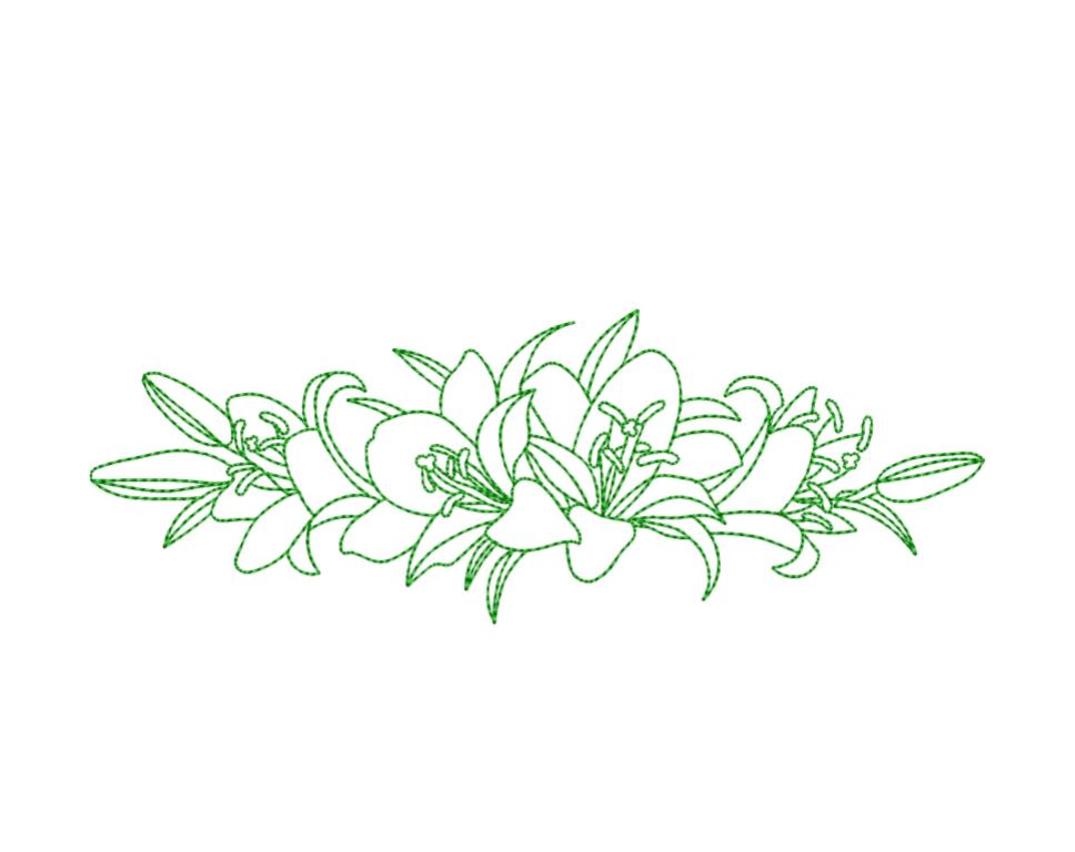 Download Lily Flower Machine Embroidery Design | Cre8iveSkill