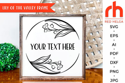 Lily of the Valley SVG - Floral Frame Cut File SVG RedHelgaArt 