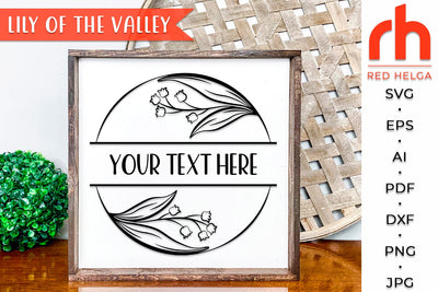 Lily of the Valley SVG - Monogram Cut File SVG RedHelgaArt 