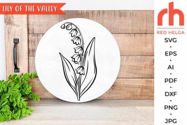 Lily of the Valley SVG - Taurus Flower Cut File SVG RedHelgaArt 