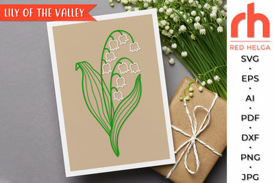 Lily of the Valley SVG - Taurus Flower Cut File SVG RedHelgaArt 