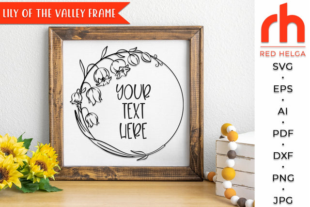 Lily of the valley wreath svg - Lily of the valley frame svg - Taurus flower frame svg SVG RedHelgaArt 