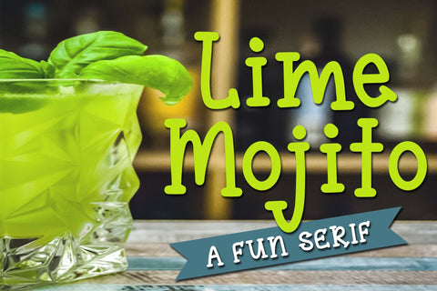 Lime Mojito - A Fun Serif Font Font Laura Swanson Design 