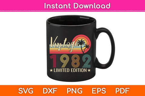 Limited Edition 1982 40th Birthday Svg Cutting File SVG Helal 