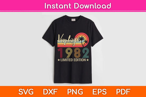 Limited Edition 1982 40th Birthday Svg Cutting File SVG Helal 