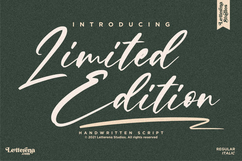 Limited Edition Font Letterena Studios 