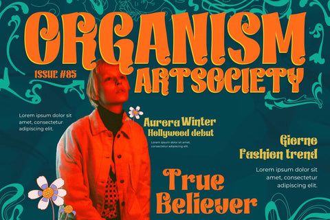 Lindraki | Groovy Retro Font Font twinletter 