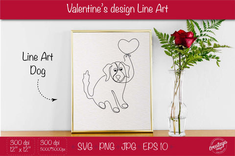 Line Art Valentine SVG, Line art toy, Line Art SVG SVG Createya Design 