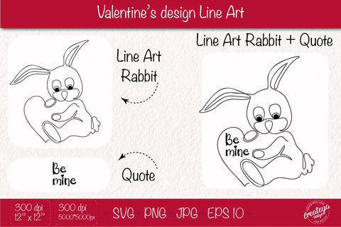 Line Art Valentine SVG, Line art toy, Line Art SVG SVG Createya Design 