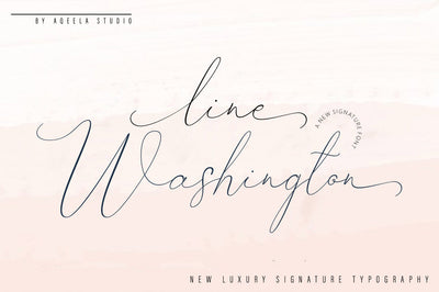 Line Washington Font azkiyaazka026 