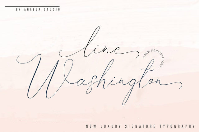 Line Washington Font azkiyaazka026 