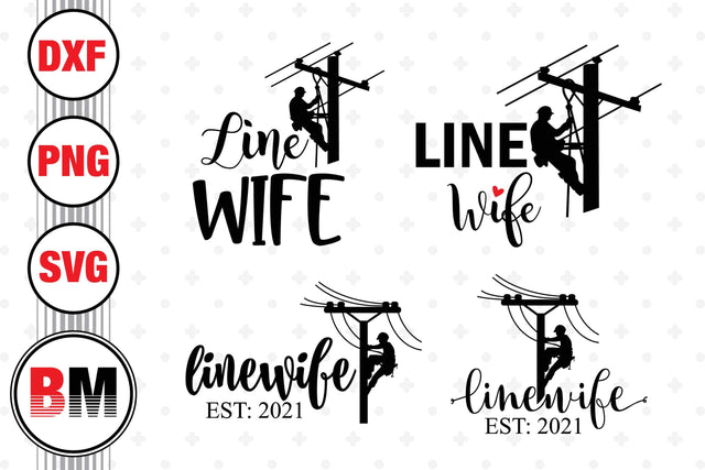 Line Wife SVG, PNG, DXF Files SVG BMDesign 