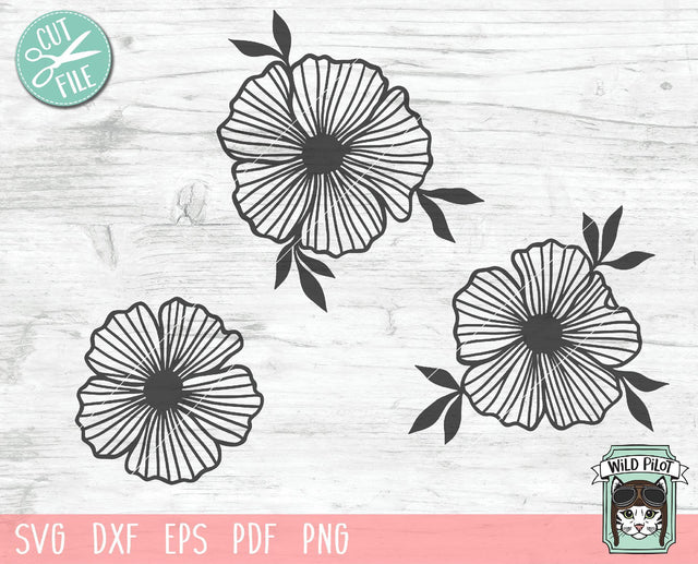 Linear Flowers SVG Cut File SVG Wild Pilot 