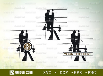 Lineman Monogram SVG Cut File, Line Worker Svg, Electrician Svg, Utility Lineman Svg, Lineman Silhouette, Power Lineman Svg, Electrik Svg, SVG Unique Zone 