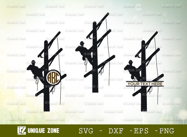 Lineman Monogram SVG Cut File, Line Worker Svg, Electrician Svg, Utility Lineman Svg, Lineman Silhouette, Power Lineman Svg, Electrik Svg, SVG Unique Zone 