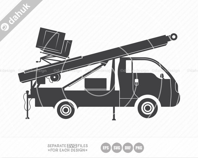 Lineman Truck SVG, lineman truck vector, Bucket truck svg, Electrical lineman truck, Cut file for silhouette, Design space, Vinyl cut files SVG dahukdesign 