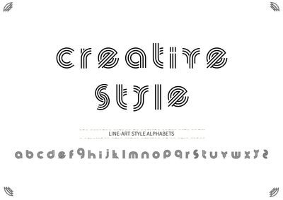 Liner Echo Retro Alphabet SVG naemmiah021 