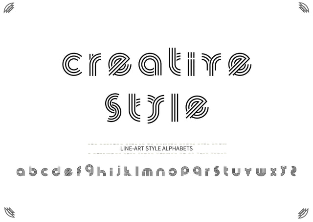 Liner Echo Retro Alphabet SVG naemmiah021 