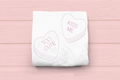 Linework Candy Conversation Hearts Embroidery Embroidery/Applique DESIGNS Designed by Geeks 
