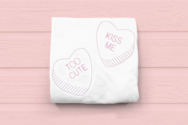 Linework Candy Conversation Hearts Embroidery Embroidery/Applique DESIGNS Designed by Geeks 