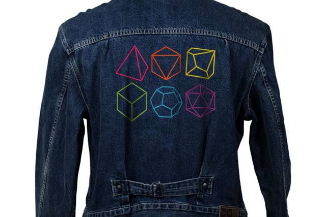 Linework Dice Embroidery Embroidery/Applique Designed by Geeks 