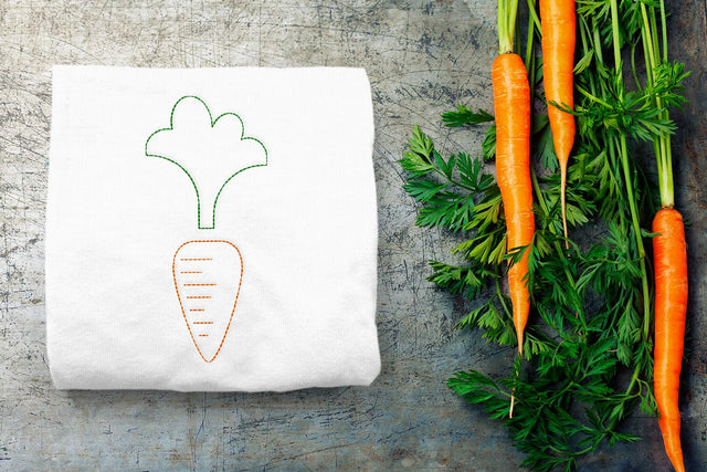 Linework Easter Carrot Embroidery Embroidery/Applique DESIGNS Designed by Geeks 