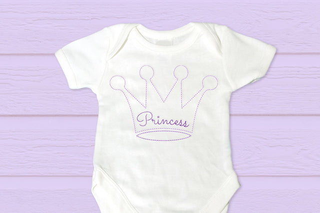 Linework Princess Crown Embroidery Embroidery/Applique DESIGNS Designed by Geeks 