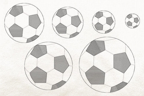 Linework Soccer Ball Embroidery Embroidery/Applique DESIGNS Designed by Geeks 