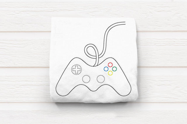 Linework Video Game Controller Embroidery Embroidery/Applique DESIGNS Designed by Geeks 