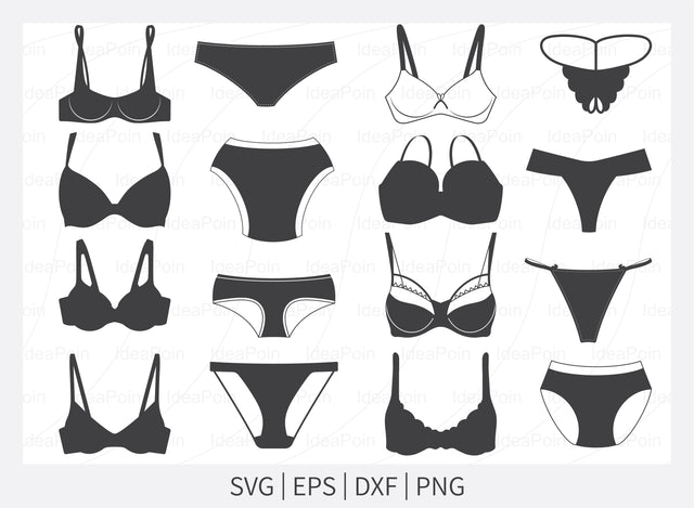 Lingerie, Bra SVG, Panties SVG, Bra Panties Bikini Bundle SVG, Sexy Bra Panties Cut File Cricut, Panties silhouette, Layered Svg, Cameo, Svg SVG Dinvect 