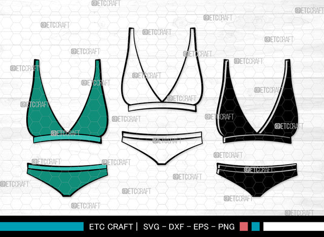 Lingerie Clipart SVG, Women's Lingerie Svg, Sexy Sleepwear Svg, Bra Svg, Women's Underwear Svg, Sexy Clothing Svg, Ladies Fashion Svg, Bikini Svg, Lingerie Svg Bundle SVG ETC Craft 