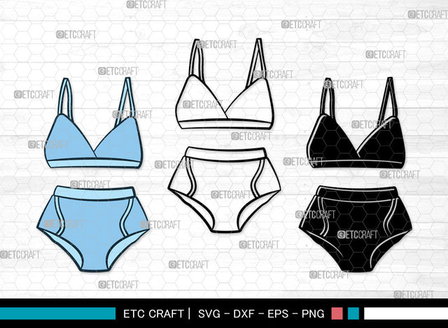 Lingerie Clipart SVG, Women's Lingerie Svg, Sexy Sleepwear Svg, Bra Svg, Women's Underwear Svg, Sexy Clothing Svg, Ladies Fashion Svg, Bikini Svg, Lingerie Svg Bundle SVG ETC Craft 
