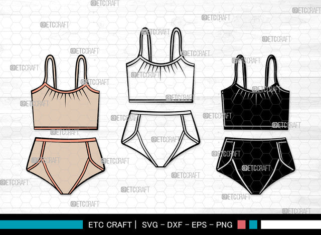 Lingerie Clipart SVG, Women's Lingerie Svg, Sexy Sleepwear Svg, Bra Svg, Women's Underwear Svg, Sexy Clothing Svg, Ladies Fashion Svg, Bikini Svg, Lingerie Svg Bundle SVG ETC Craft 