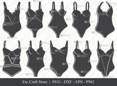 Lingerie SVG, Lingerie Silhouette, Sexy Sleepwear Svg, Bra Svg, Women Underwear Svg, Sexy Clothing Svg, Ladies Fashion Svg, Bikini Svg, Lingerie Svg Bundle SVG ETC Craft 